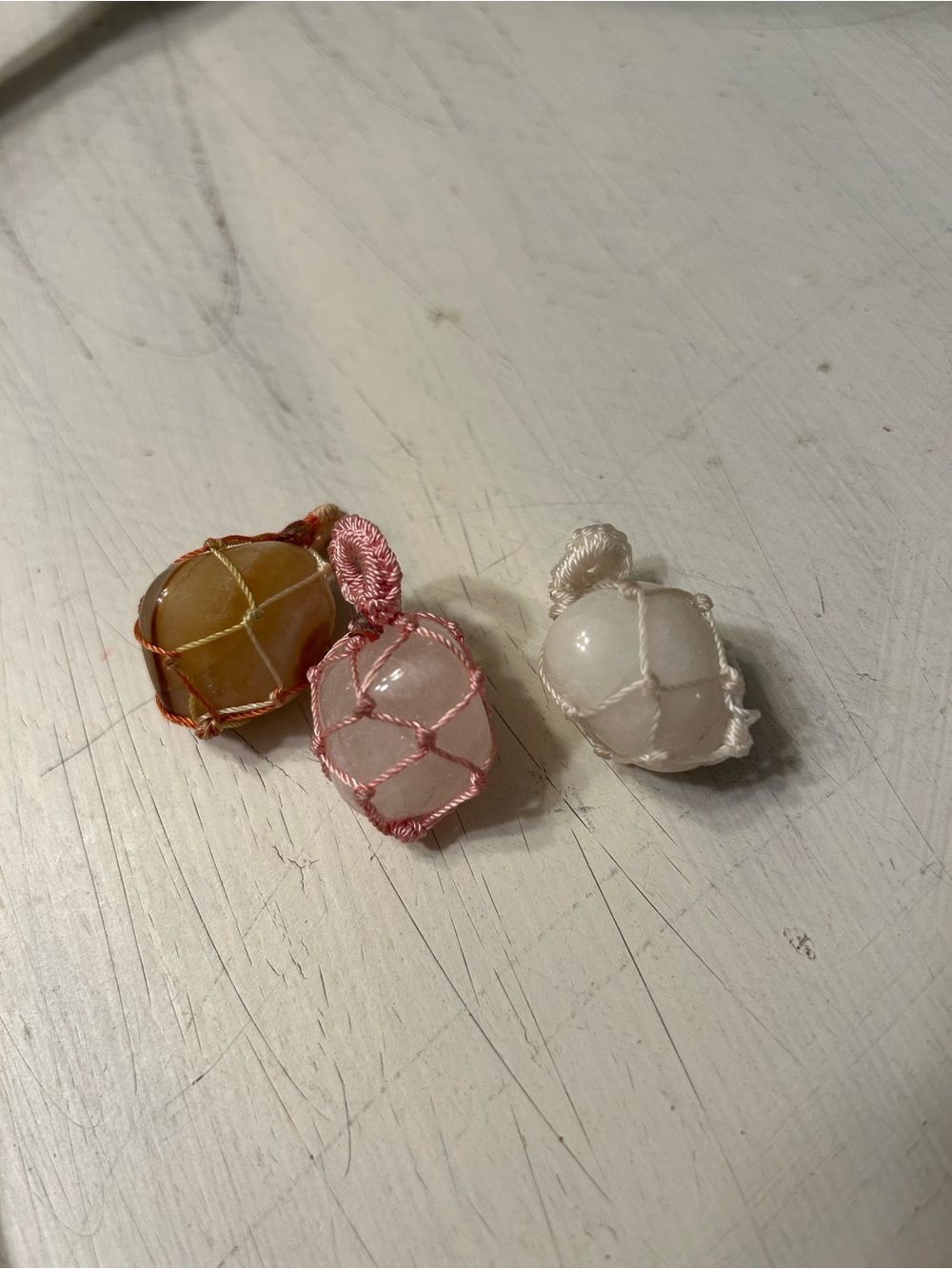 Handmade Tied Crystal Pendants